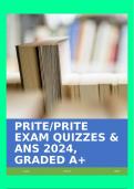 PRITE/PRITE EXAM QUIZZES & ANS 2024, GRADED A+