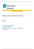 Pearson Edexcel GCE In Chemistry (9CH0) Paper 01: Advanced Inorganic and Physical Chemistry  Mark Scheme (Results) Summer 2024 