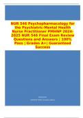 NUR 546 Psychopharmacology for the Psychiatric-Mental Health Nurse Practitioner PMHNP 2024-2025 NUR 546 Midterm and Final Exam Actual Exam Review Questions and Answers | 100% Pass | Grades A+|    :-2024-2025 - EXAM PREPARATIONs COMPILATION BUNDLE  100% GU