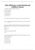 AESC 2050 Exam 1 Actual Questions and  CORRECT Answers