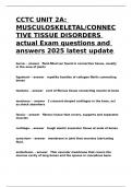 CCTC UNIT 2A MUSCULOSKELETAL CONNECTIVE TISSUE DISORDERS actual Exam questions