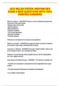 UCO NELDA FISTER -IND/FAM DEV EXAM 4 NEW QUESTIONS WITH 100% VERIFIED ANSWERS