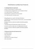 Florida Dental Law and Rules Exam 2 Practice Qs