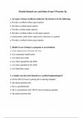 Florida Dental Law and Rules Exam 5 Practice Qs