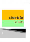 A Letter to God – by G L Fuentes - PPT – Full Explanation of the prose 