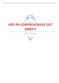 HESI PN COMPREHENSIVE EXIT EXAM A