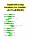 COREPOWER YOGA BUNDLED EXAMS::::: QUESTIONS AND CORRECT ANSWERS | LATEST UPDATE 2024/2025