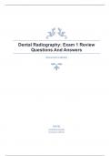 Dental Radiography Exam 1 Review Questions And Answers.