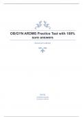 OBGYN ARDMS Practice Test with 100- sure answers