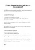 NR 464 - Exam 1 Questions And Answers Latest Updated