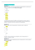 NURSING NR 324 - Physics Quiz 1. Questions and Answers.