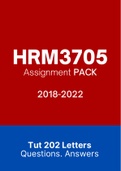 HRM3705 - Tutorial Letters 202 (Merged) (2018-2022) (Questions&Answers)