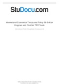 Test Bank International Economics Theory and Policy 6th Edition Krugman and Obstfeld