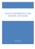 HEALTH INFORMATICS 2ND EDITION, TEST BANK