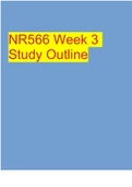 NR566 Week 3 Study Outline