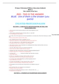 PPME Block 1-7 (test-bank) / Primary Professional Military Education (Enlisted) Block 1 to 7/ Complete solution guide, A+ Rated