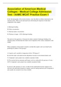 Association of American Medical Colleges - Medical College Admission Test - AAMC MCAT Practice Exam 1