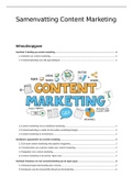 Samenvatting Contentmarketing en literatuur colleges