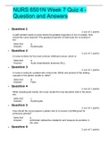 NURS 6501N Week 7 Quiz 4 - Question and Answers