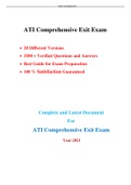 ATI PN COMPREHENSIVE EXIT EXAM (20 LATEST VERSIONS, 2021) / PN ATI COMPREHENSIVE EXIT EXAM / ATI PN PROCTORED COMPREHENSIVE EXIT EXAM / PN COMPREHENSIVE EXIT ATI EXAM (A BEST DOCUMENT FOR EXAM)