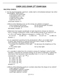 CHEM 1021 EXAM |3RD EXAM Q&A