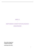 Methoden voor psychologisch onderzoek 2 - samenvatting 