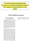 ATI Proctored Critical Thinking RN 2013 test description ALL SOLUTION GUARANTEED GRADE A+ 100% COREECT SOLUTION SPRING FALL-2022 LATEST