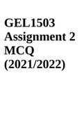 GEL1503 Assignment 2 MCQ Exam (2021/2022)