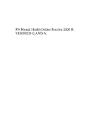 PN Mental Health Online Practice 2020 B. VERIFIED Q AND A.