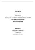 Essentials of Accounting for Governmental and Not-for-Profit Organizations, Copley - Exam Preparation Test Bank (Downloadable Doc)