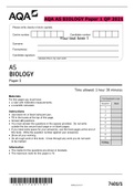 AQA AS BIOLOGY Paper 1 QP 2021