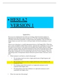 HESI A2 V1 Exam Questions with Answers (All Correct).