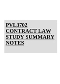 PVL3702 CONTRACT LAW STUDY SUMMARY NOTES