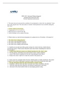 MSN 5410 Advanced Medical Surgical Nursing Final Exam Fall 2020 Practice Questions and answers