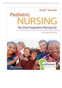 Pediatric Nursing The Critical Components of Nursing Care 2nd Edition Rudd Test Bank