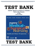 PHIPPS' MEDICAL-SURGICAL NURSING- HEALTH AND ILLNESS PERSPECTIVES, 8TH EDITION TEST BANK