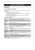 Samenvatting Engels 4 Toegepaste Didactiek (AP Hogeschool) - A Course in English Language Teaching (materials, teaching content, classroom interaction, classroom discipline, teacher development)