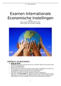 Samenvatting  Internationale Economische Instellingen (F000784A)