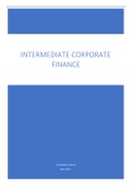 Intermediate Corporate Finance Summary 2021-2022