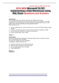 2019 NEW Microsoft 70-767: Implementing a Data Warehouse using SQL Exam Questions and Answers :