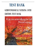 TEST BANK FOR GERONTOLOGICAL NURSING 10TH EDITION BY ELIOPOULOS