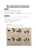 Chemistry Rate of Reactions Notes