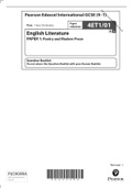 Pearson Edexcel Question paper + Mark Scheme (Results) [merged] November 2021 Pearson Edexcel International GCSE in English Literature (4ET1) Paper 1: Poetry and Modern Prose