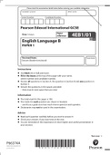 Pearson Edexcel Question paper + Mark Scheme (Results) [merged] January 2022 Pearson Edexcel International GCSE In English Language (4EB1) Paper: 01