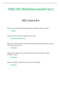 Exam Q & A - NUR2356 / NUR 2356 (Latest 2022 / 2023) : Multidimensional Care I / MDC 1 - Rasmussen