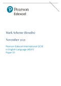 Pearson Edexcel Mark Scheme (Results) November 2021 Pearson Edexcel International GCSE in English Language (4EA1) Paper 01