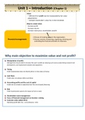 Summary: Financial Management [EMFM3708 / EMAF5808 /EMAF6808] - Financial Management; C, Correia