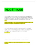 TNCC 8TH QUIZ Questions and Answers(2022]