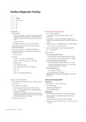 Cardiac Diagnostic Testing