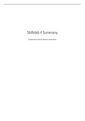 Skills Lab 4 - FULL course summary - Entrepreneurship & business innovation - Tilburg University